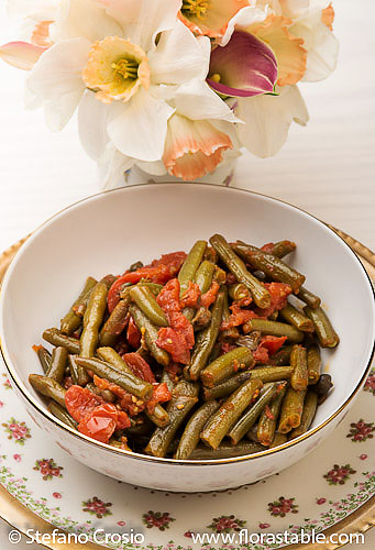 Green beans and tomatoes
