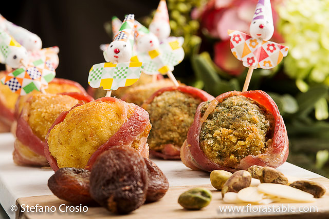 Bacon-Wrapped Cauliflower and Broccoli Florets