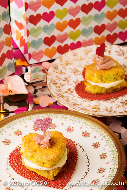 Heart-shaped mini frittata