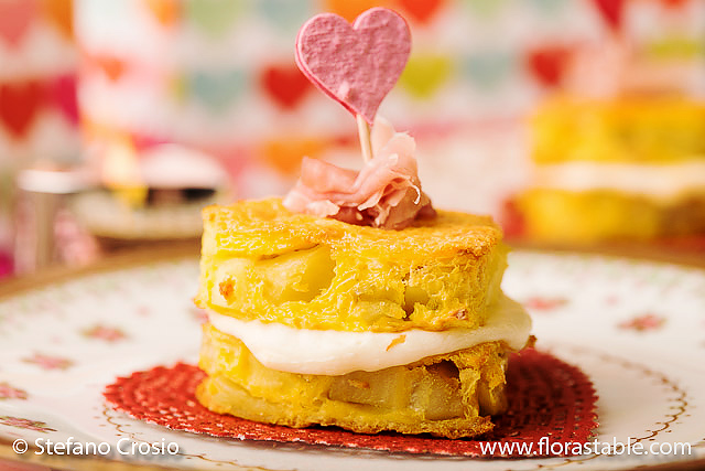 Heart-shaped mini frittata