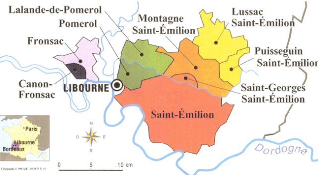 Map of the Libournais Area and Main Appellations - Courtesy of Janoueix Clos du Roy (click on map to visit website) Map of the Libournais Area and Main Appellations - Courtesy of Janoueix Clos du Roy (click on map to visit website)