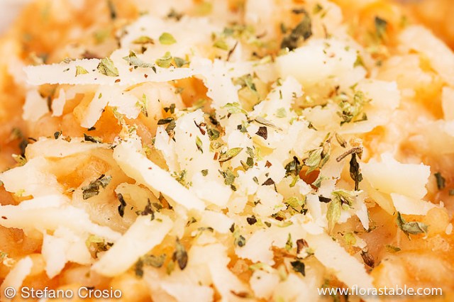 Tomato and provolone risotto