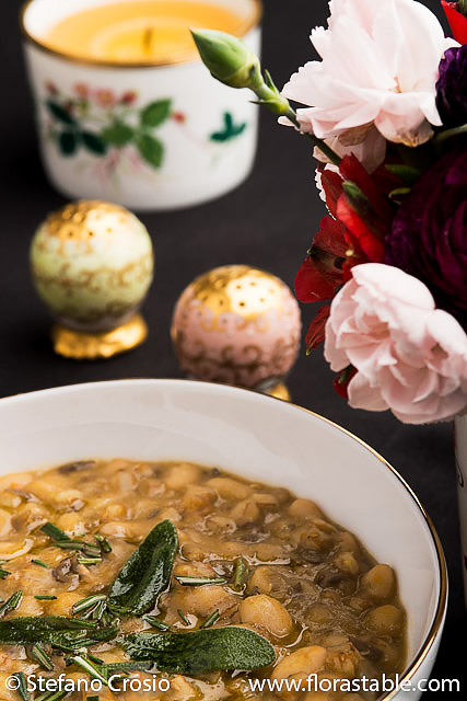Farro and legume soup